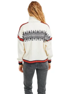 Online Dale of Norway Aspoy Ullgenser Dame Offwhite Rod Navy