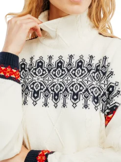 Online Dale of Norway Aspoy Ullgenser Dame Offwhite Rod Navy