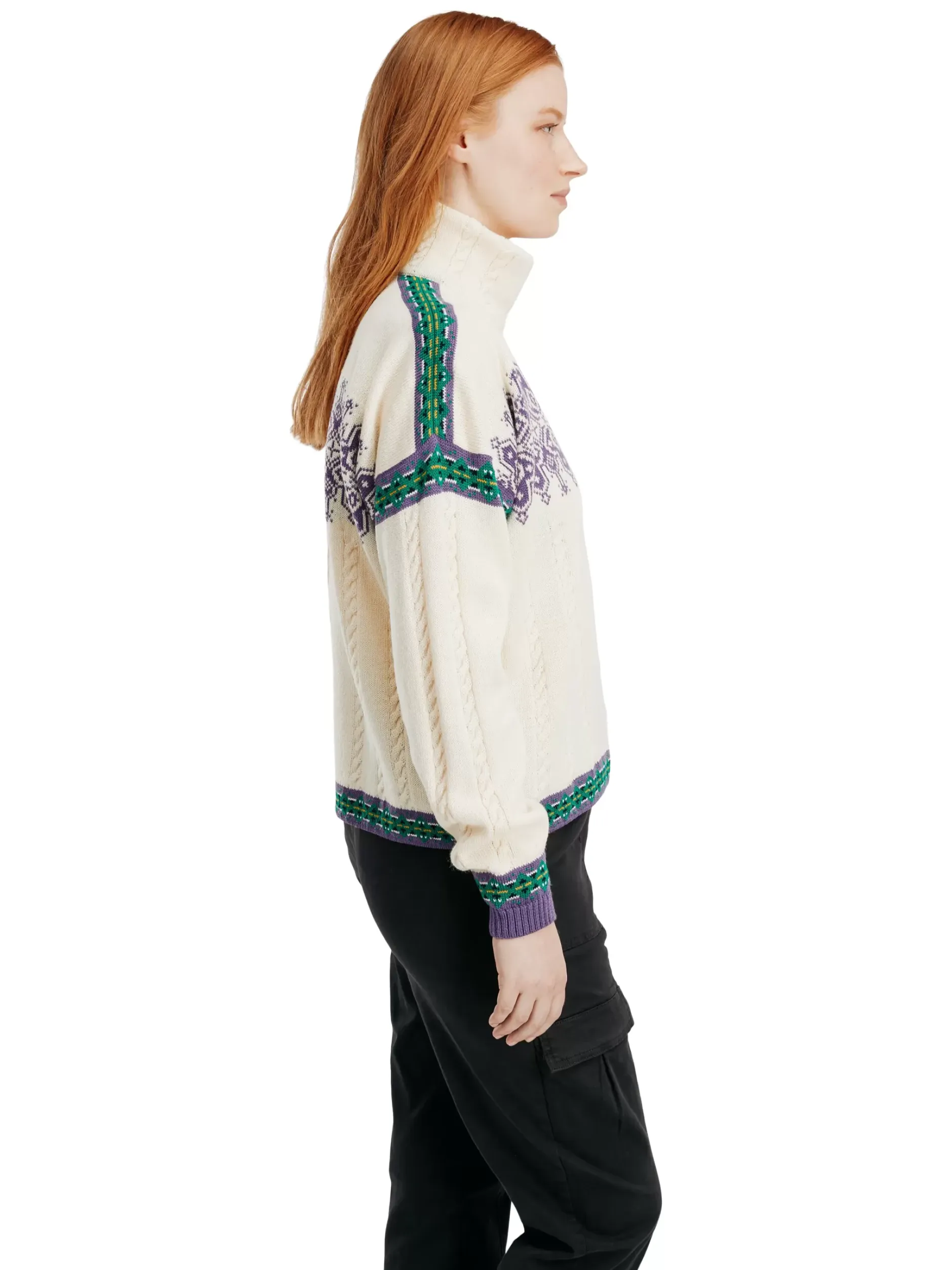 Flash Sale Dale of Norway Aspoy Ullgenser Dame Offwhite Mork Lilla