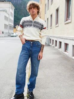 Flash Sale Dale of Norway Aspoy Ullgenser Herre Offwhite Navy