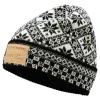 Shop Dale of Norway Bjoroy Unisex Lue Norsk Ull Sort Offwhite