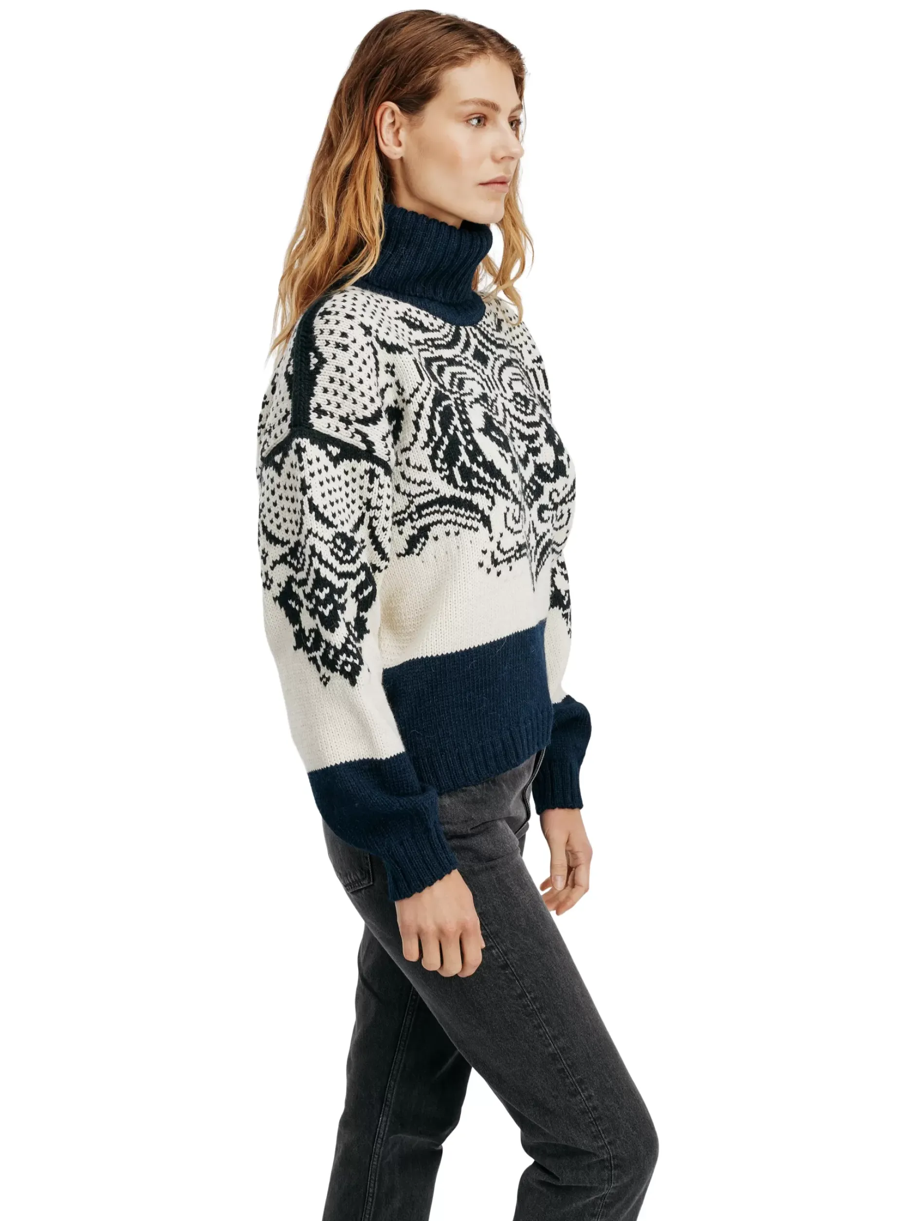 New Dale of Norway Blomdalen Genser Alpakka Offwhite