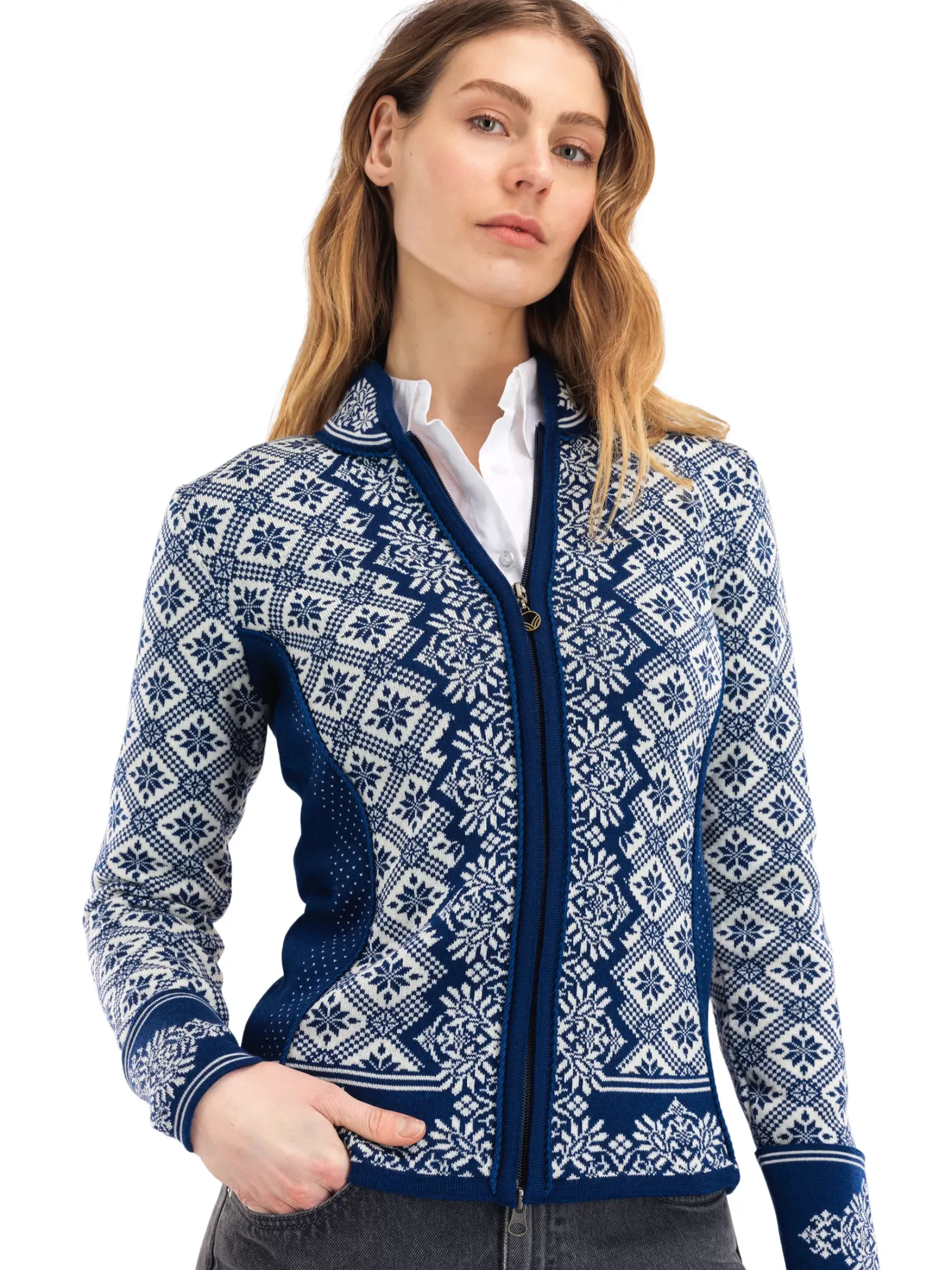 Best Sale Dale of Norway Christiania Ulljakke - Merino Ultramarine
