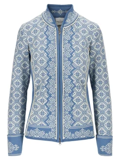 Store Dale of Norway Christiania Ulljakke - Merino Lys Bla Offwhite