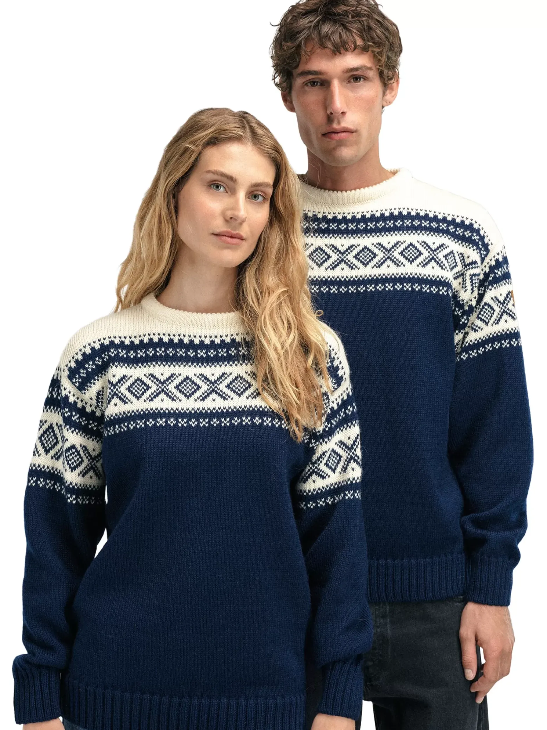 Cheap Dale of Norway Cortina 1956 Unisex Genser - Norsk Ull Mork Bla