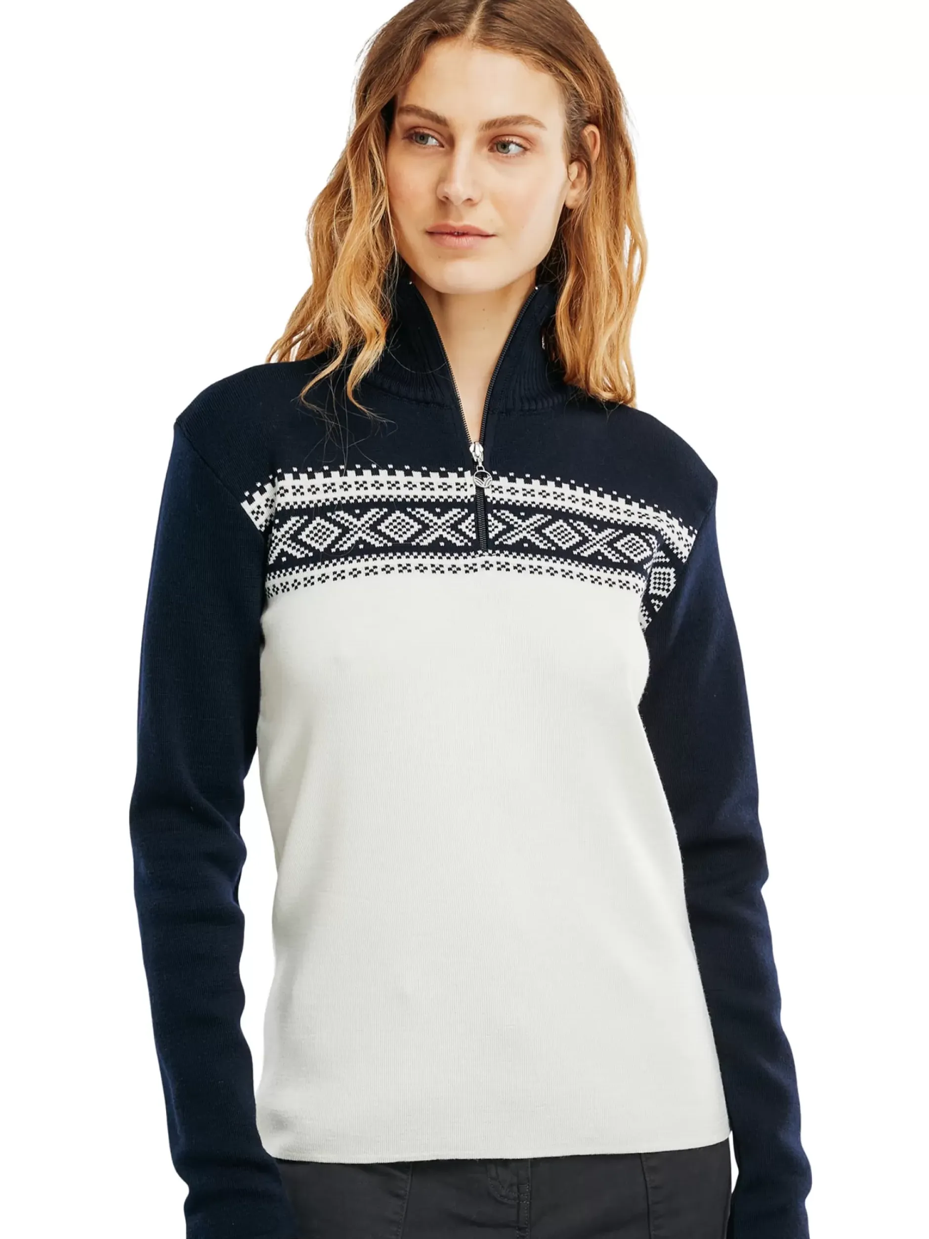 New Dale of Norway Dalestolen Merino Ullgenser Dame Offwhite/Navy