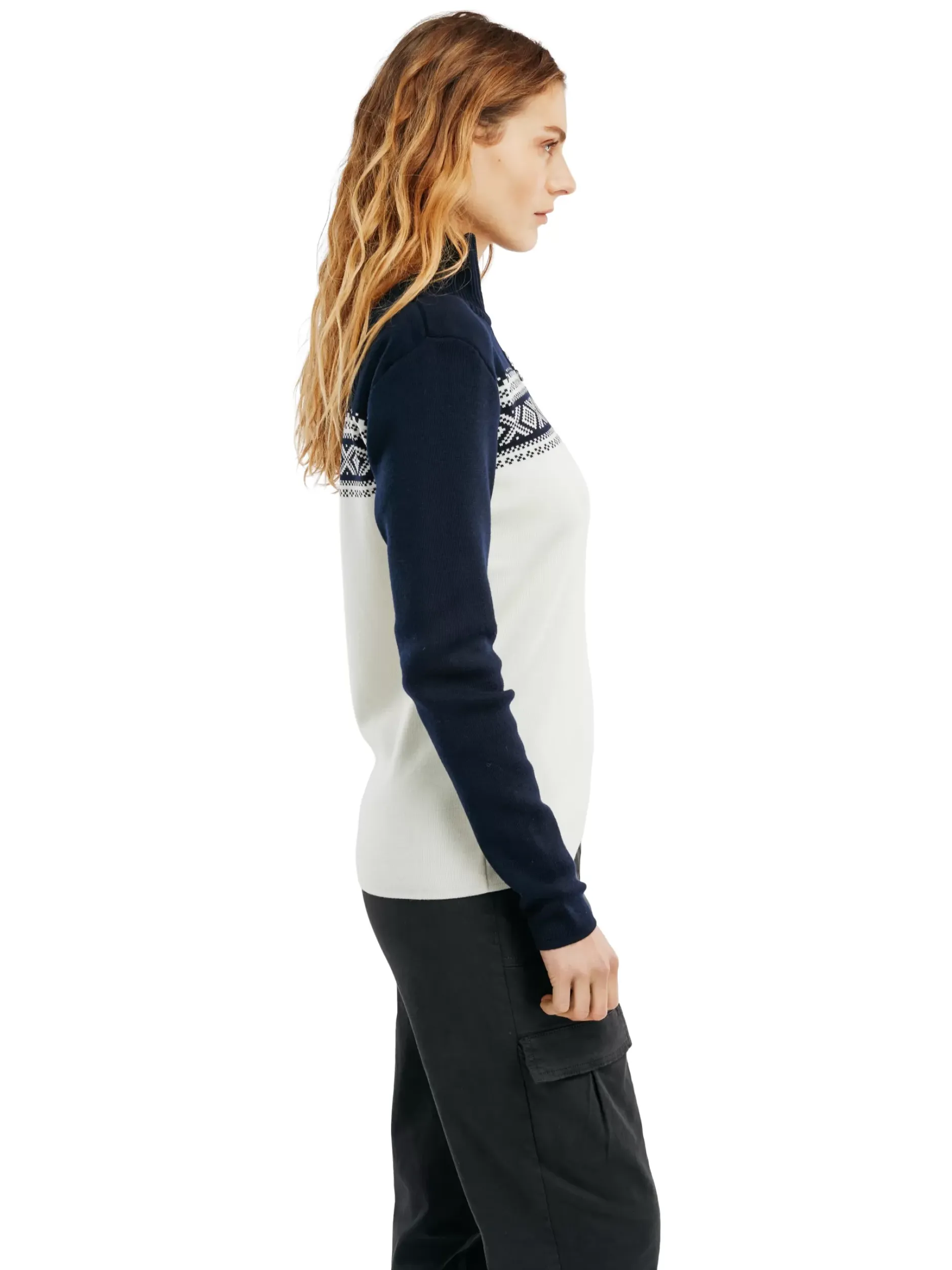 New Dale of Norway Dalestolen Merino Ullgenser Dame Offwhite/Navy