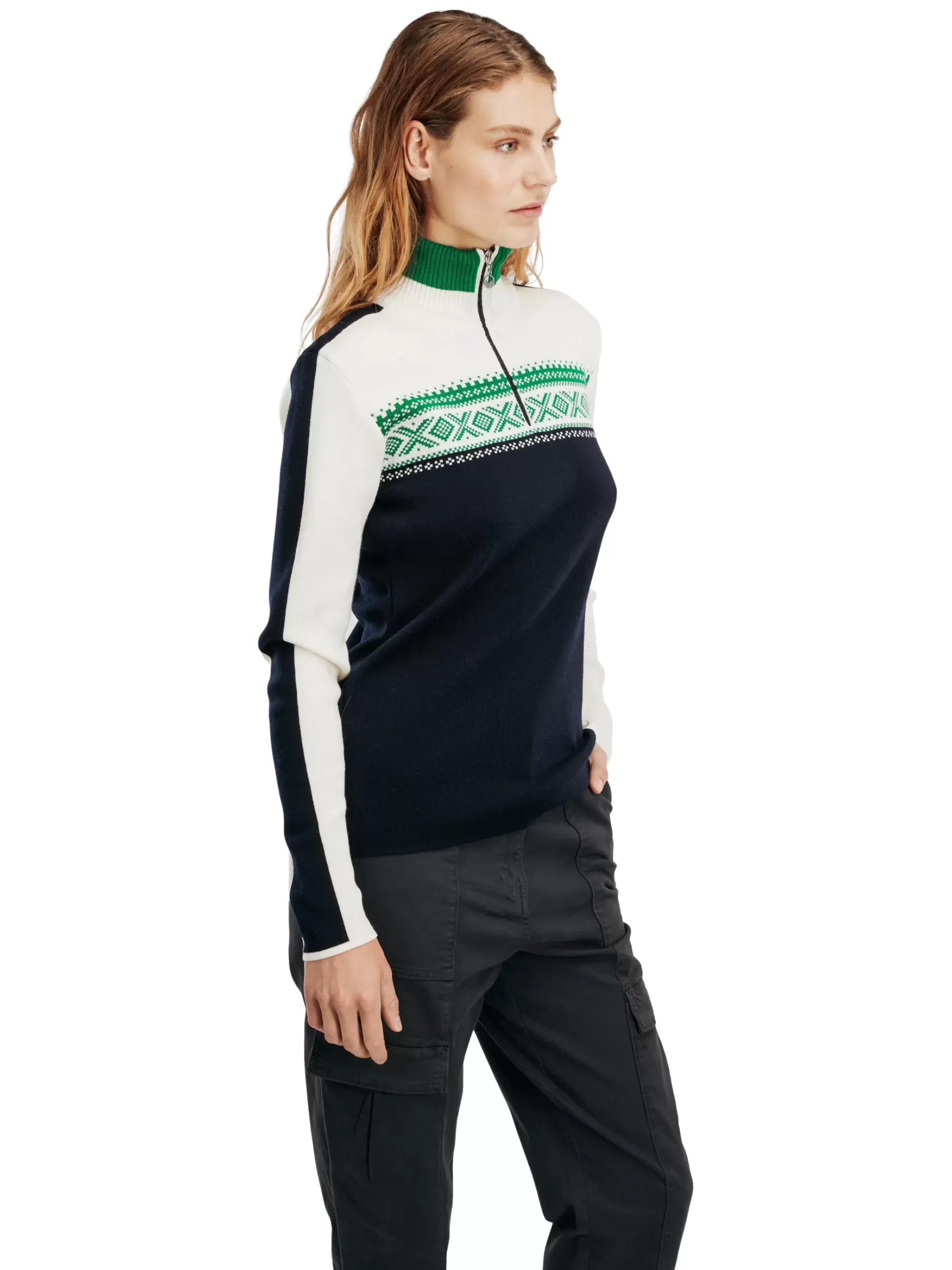 Fashion Dale of Norway Dystingen Merino Ullgenser Dame Mork Bla / Lys Gronn