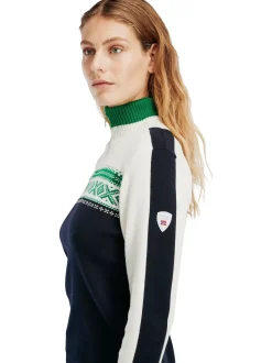 Fashion Dale of Norway Dystingen Merino Ullgenser Dame Mork Bla / Lys Gronn