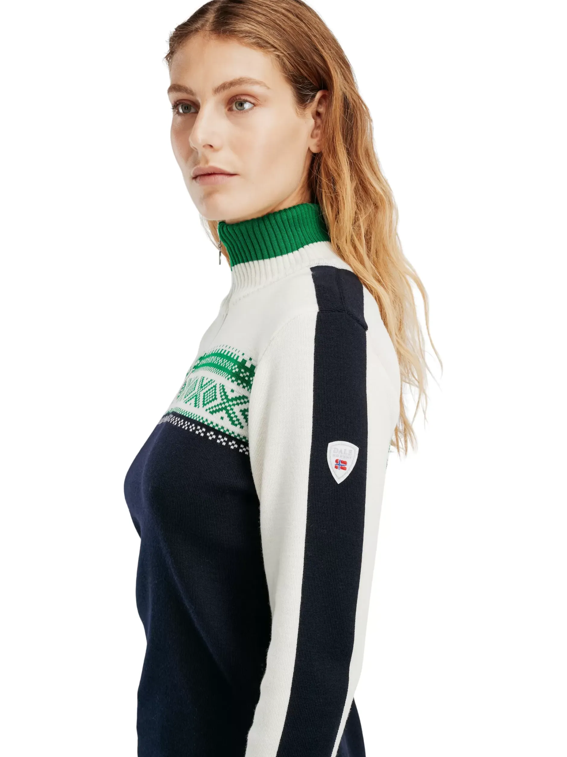 Fashion Dale of Norway Dystingen Merino Ullgenser Dame Mork Bla / Lys Gronn