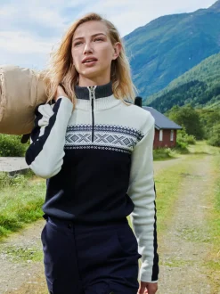 Sale Dale of Norway Dystingen Merino Ullgenser Dame Sort