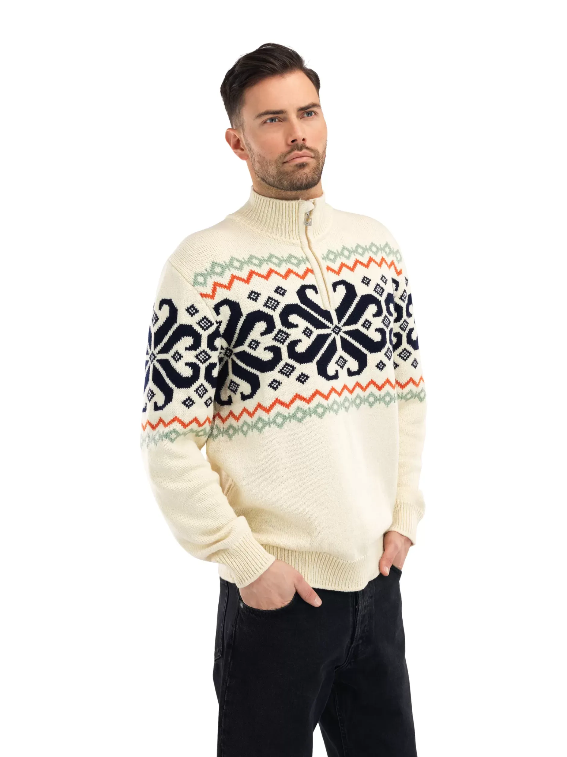 Online Dale of Norway Falkeberg Herregenser Offwhite Sort