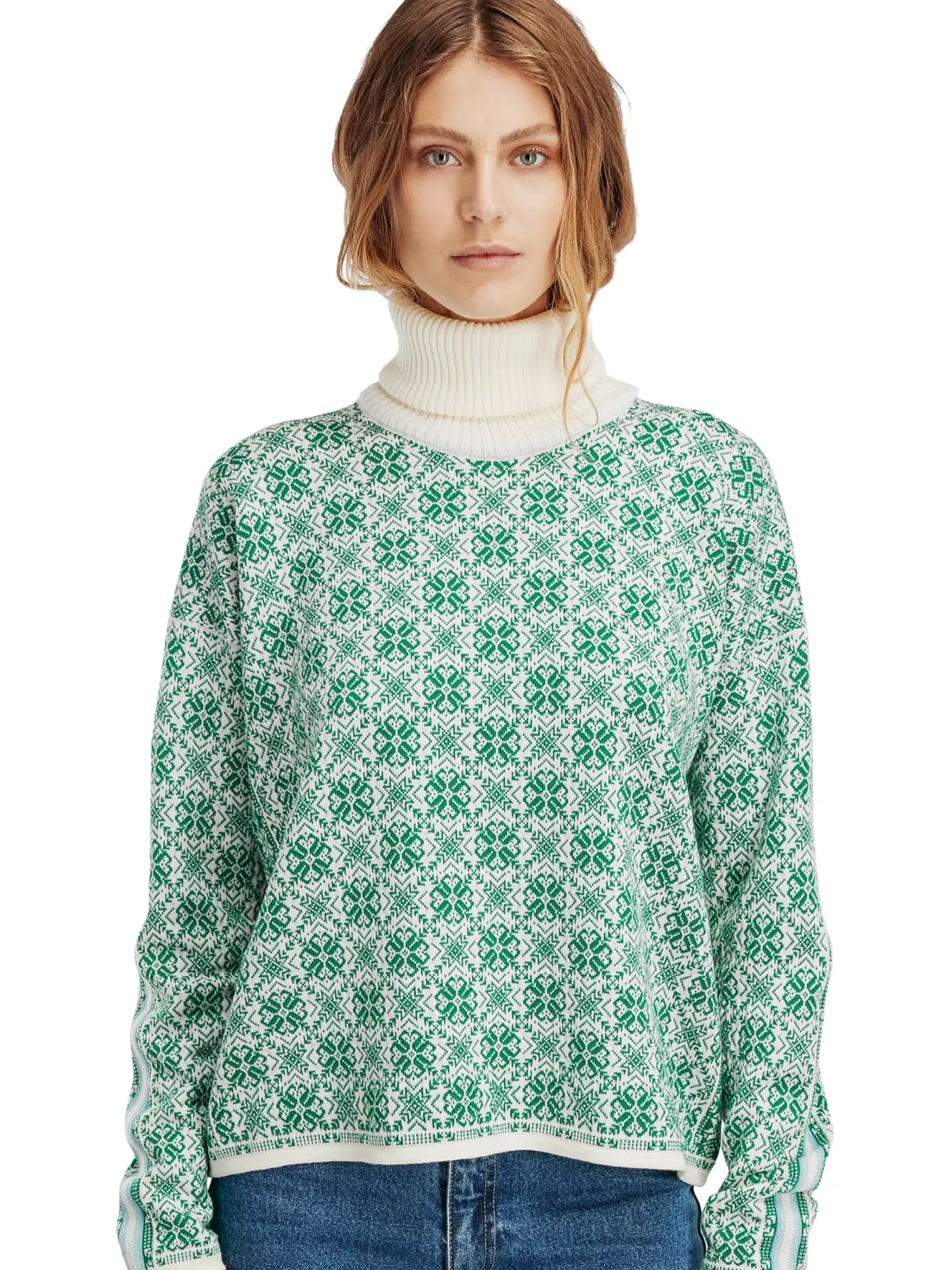 Cheap Dale of Norway Firda Ullgenser - Merino Lys Gronn / Offwhite