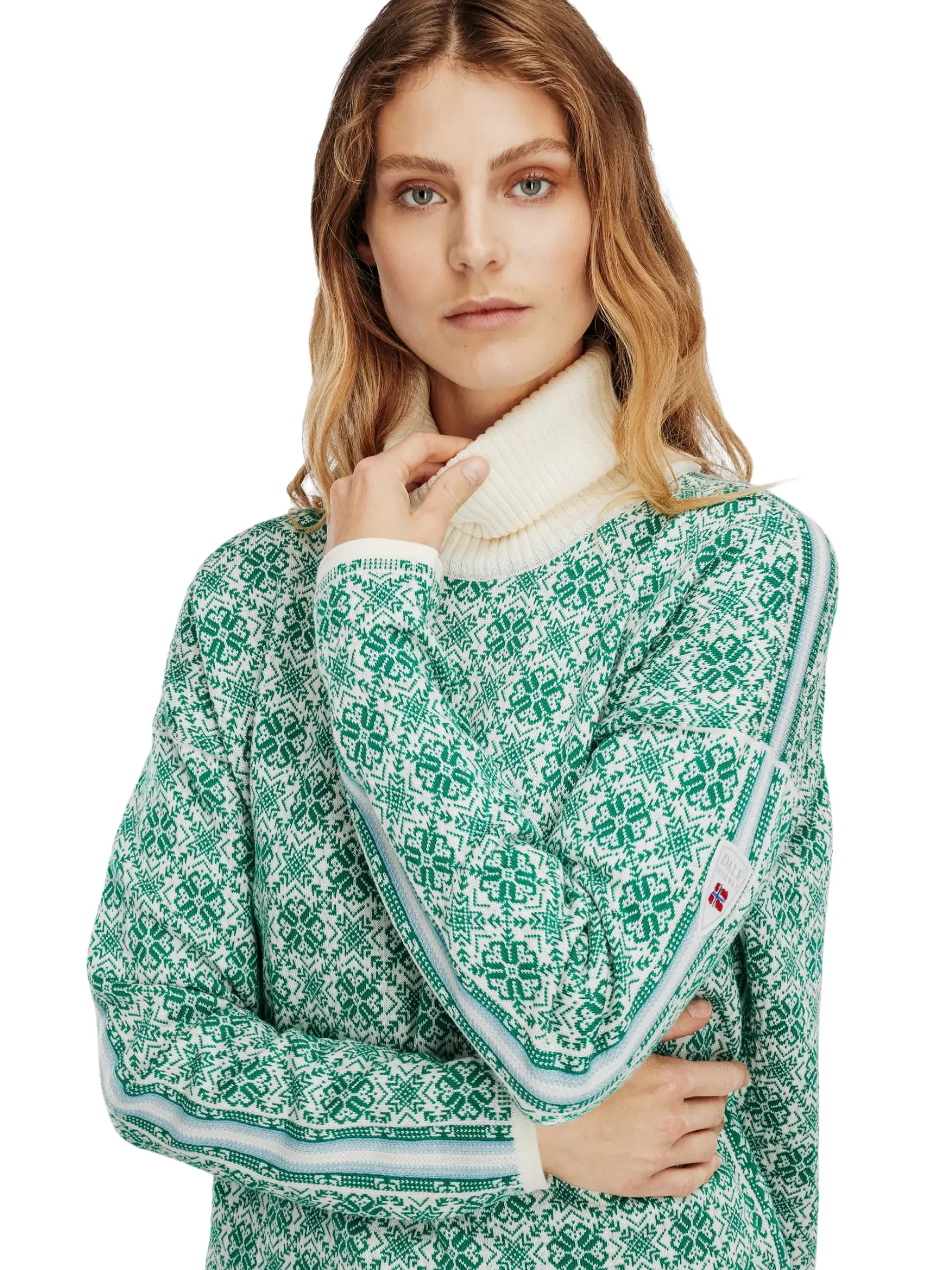 Cheap Dale of Norway Firda Ullgenser - Merino Lys Gronn / Offwhite