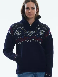 New Dale of Norway Fongen Ullgenser - Vindstopper Mork Bla