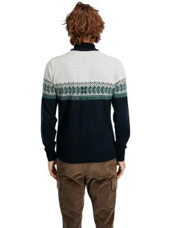 New Dale of Norway Hovden Ullgenser Mork Bla/Lys Gronn