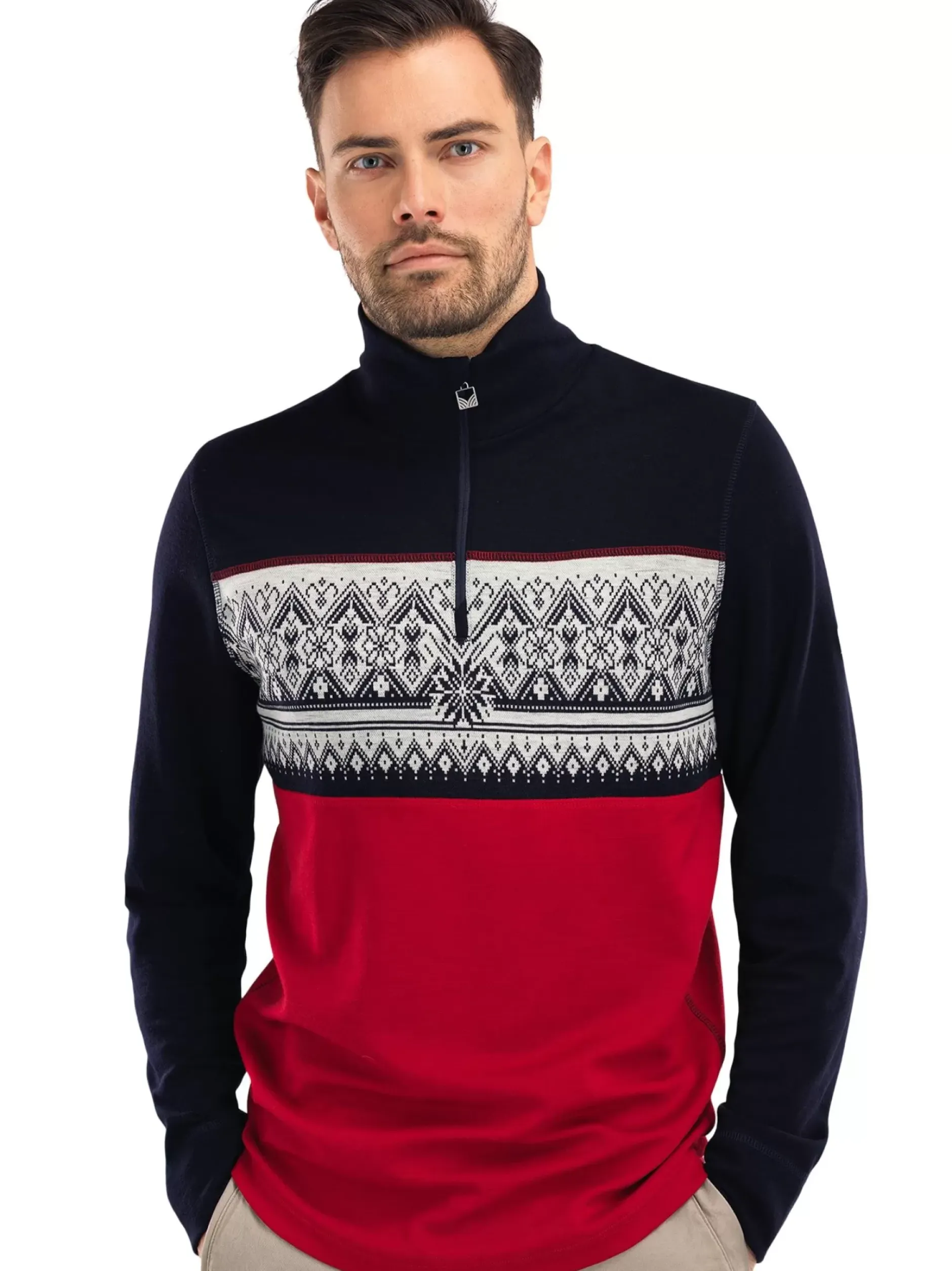 Store Dale of Norway Moritz Basic Ullgenser Merino Rod / Marinebla
