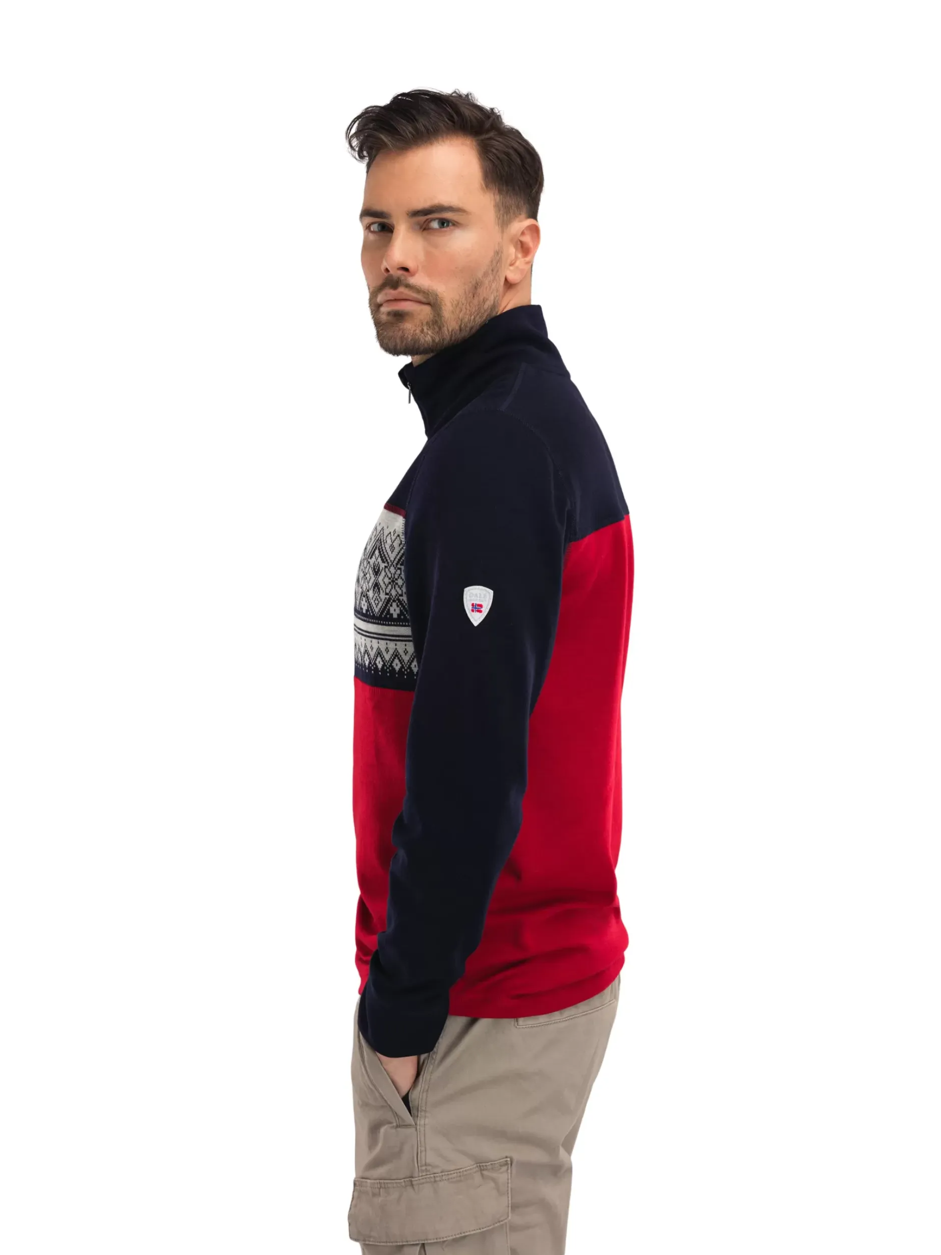Store Dale of Norway Moritz Basic Ullgenser Merino Rod / Marinebla