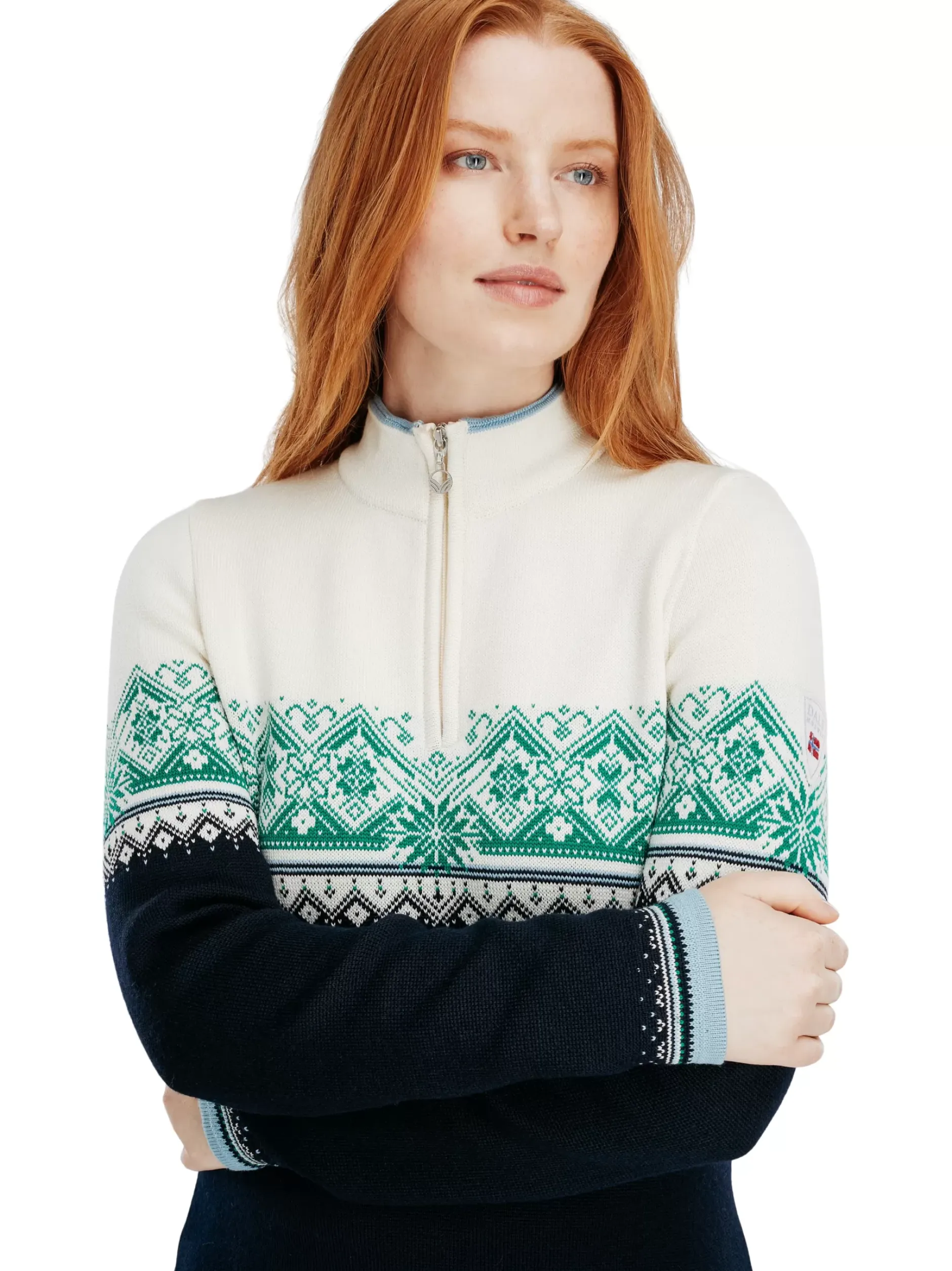 Cheap Dale of Norway Moritz Ullgenser - Merino Mork Bla - Lys Gronn