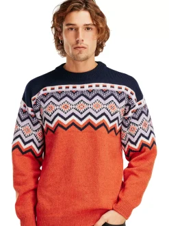Cheap Dale of Norway Randaberg Ullgenser Herre - Merino Orange Mork Bla