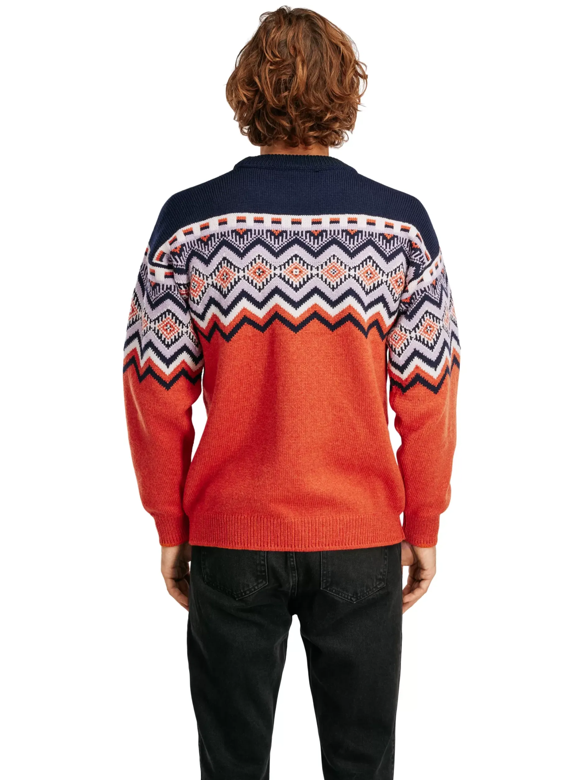 Cheap Dale of Norway Randaberg Ullgenser Herre - Merino Orange Mork Bla