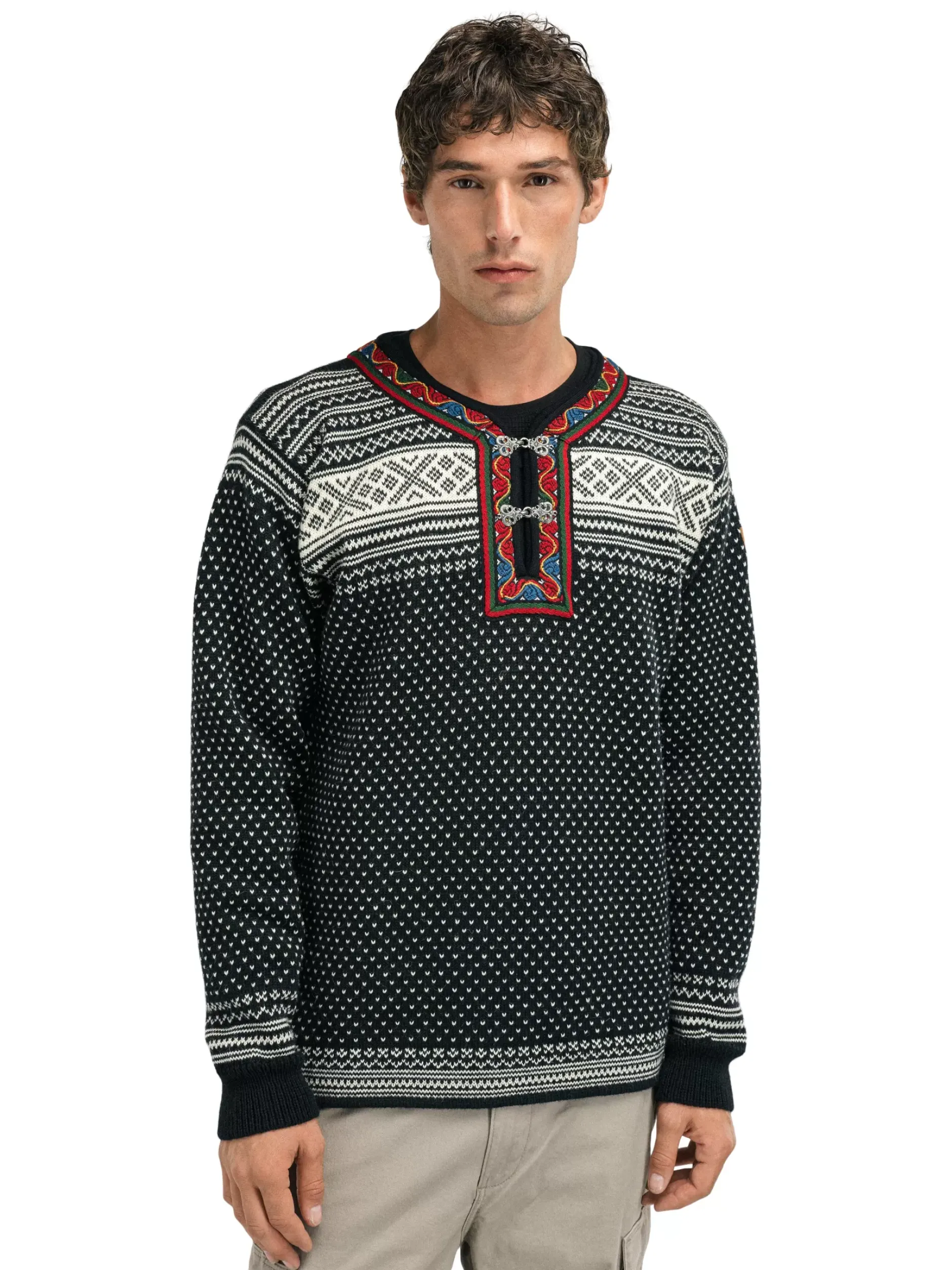 Clearance Dale of Norway Setesdal Genser Unisex - Norsk Ull Sort