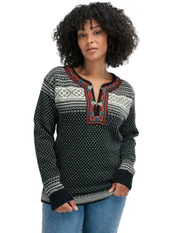 Clearance Dale of Norway Setesdal Genser Unisex - Norsk Ull Sort