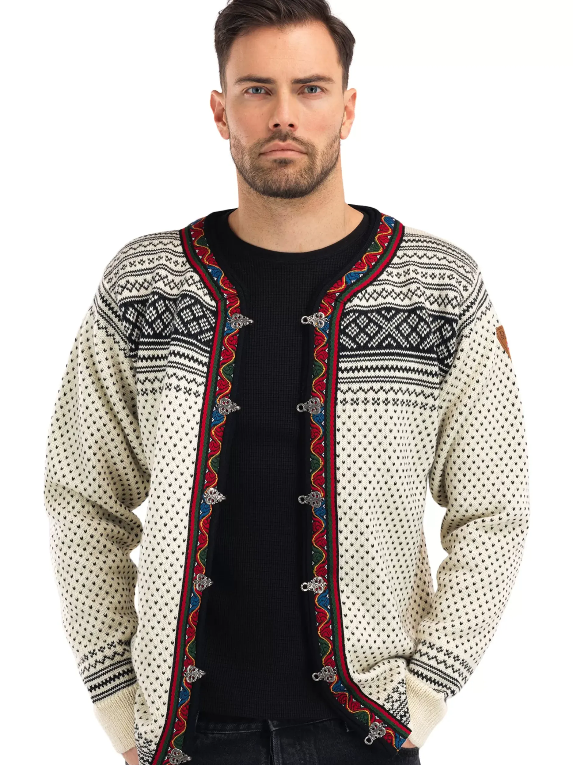 Cheap Dale of Norway Setesdal Lusekofte - Norsk Ull Offwhite/ Sort