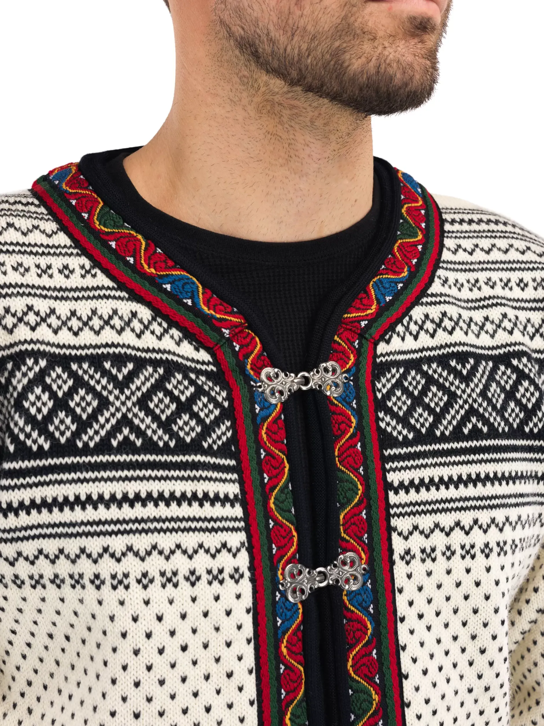 Cheap Dale of Norway Setesdal Lusekofte - Norsk Ull Offwhite/ Sort