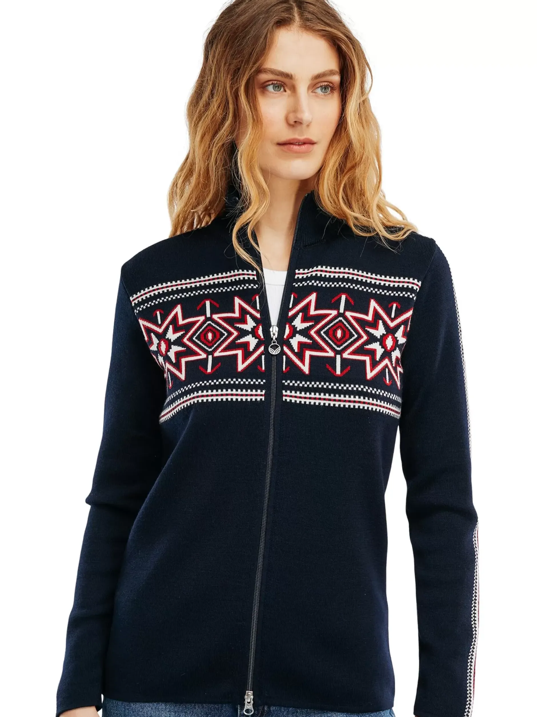 Store Dale of Norway Tindefjell Merino Ulljakke Dame Mork Bla