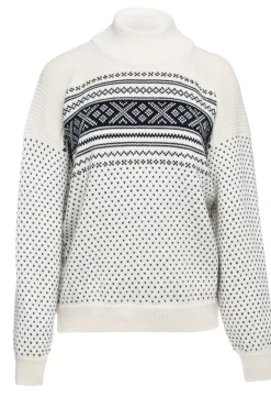 Store Dale of Norway Valloy Ullgenser Dame Offwhite Sort