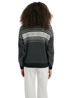 Fashion Dale of Norway Valloy Ullgenser Dame Sort Offwhite