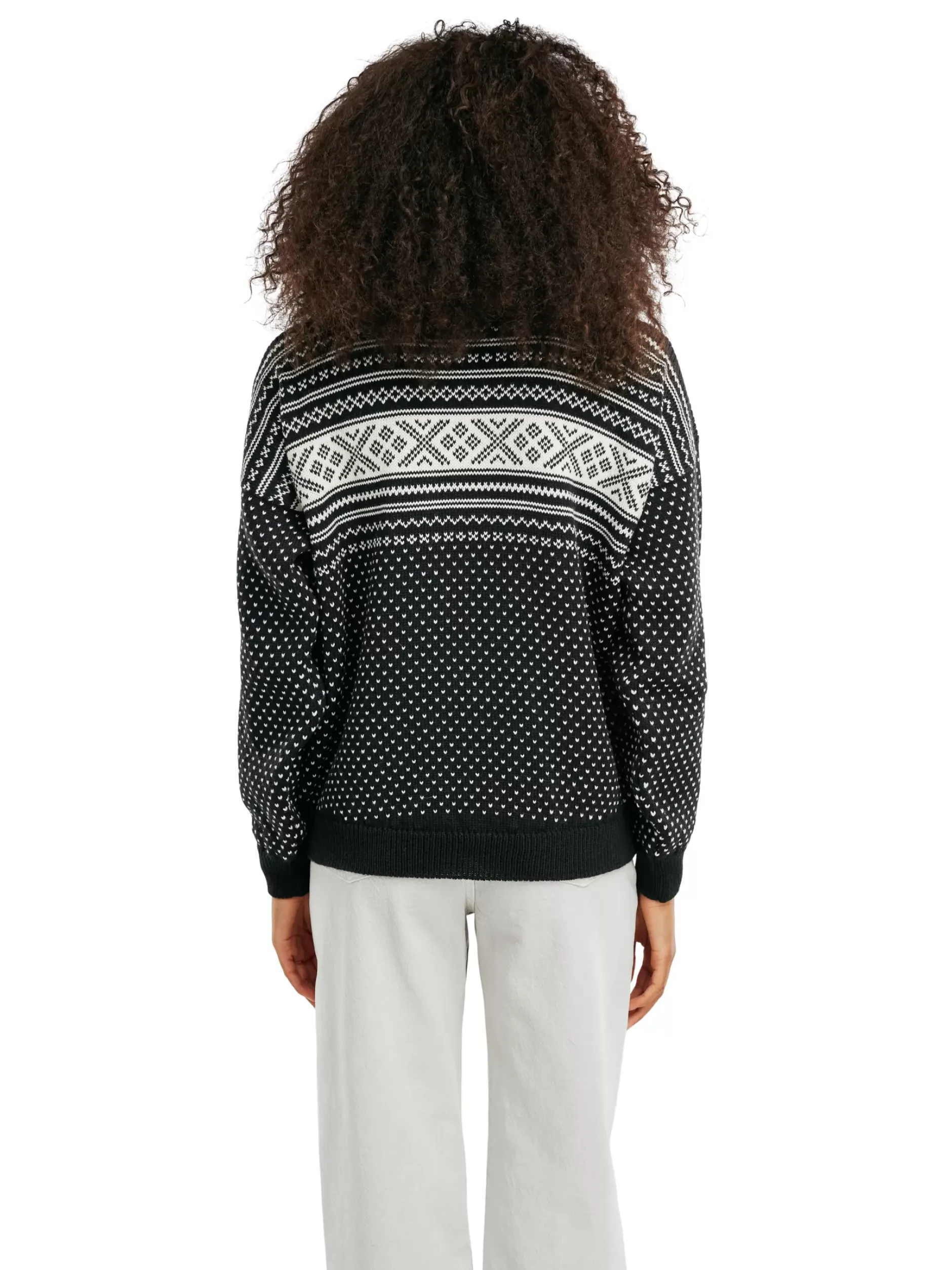 Fashion Dale of Norway Valloy Ullgenser Dame Sort Offwhite
