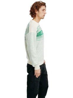 Outlet Dale of Norway Valloy Ullgenser Herre Offwhite / Lys Gronn