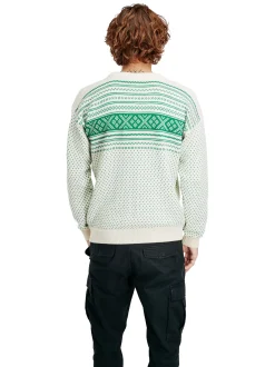 Outlet Dale of Norway Valloy Ullgenser Herre Offwhite / Lys Gronn