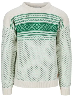 Outlet Dale of Norway Valloy Ullgenser Herre Offwhite / Lys Gronn