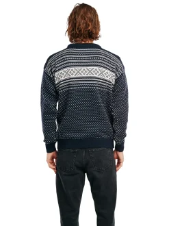 Store Dale of Norway Valloy Ullgenser Herre Navy Offwhite