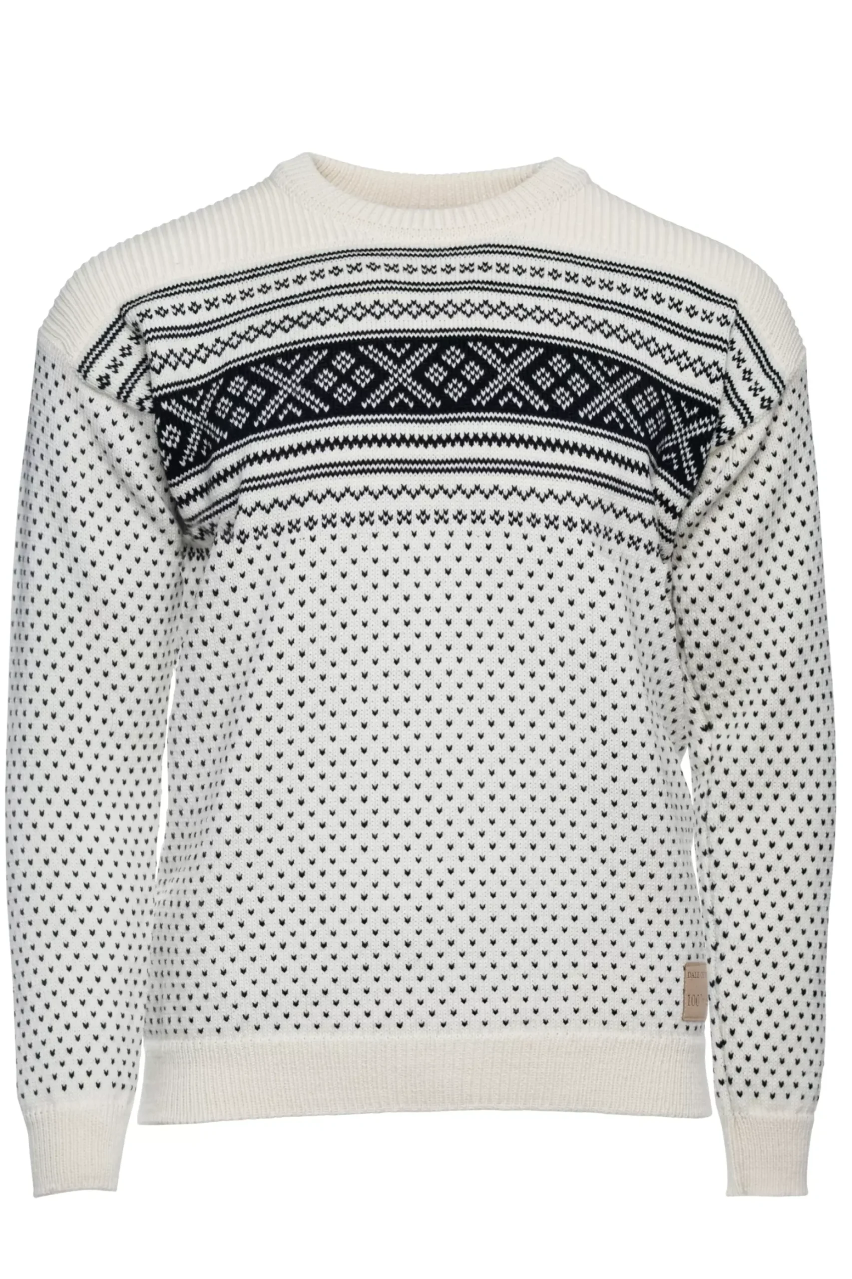 Shop Dale of Norway Valloy Ullgenser Herre Offwhite/Sort