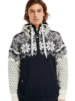 Shop Dale of Norway Vegard Weatherproof Hettegenser - Norsk Ull Mork Bla