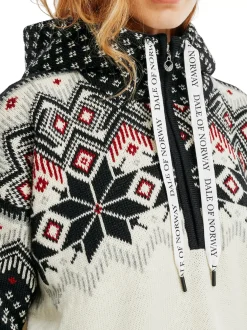 Hot Dale of Norway Vilja Weatherproof Hettegenser - Norsk Ull Offwhite