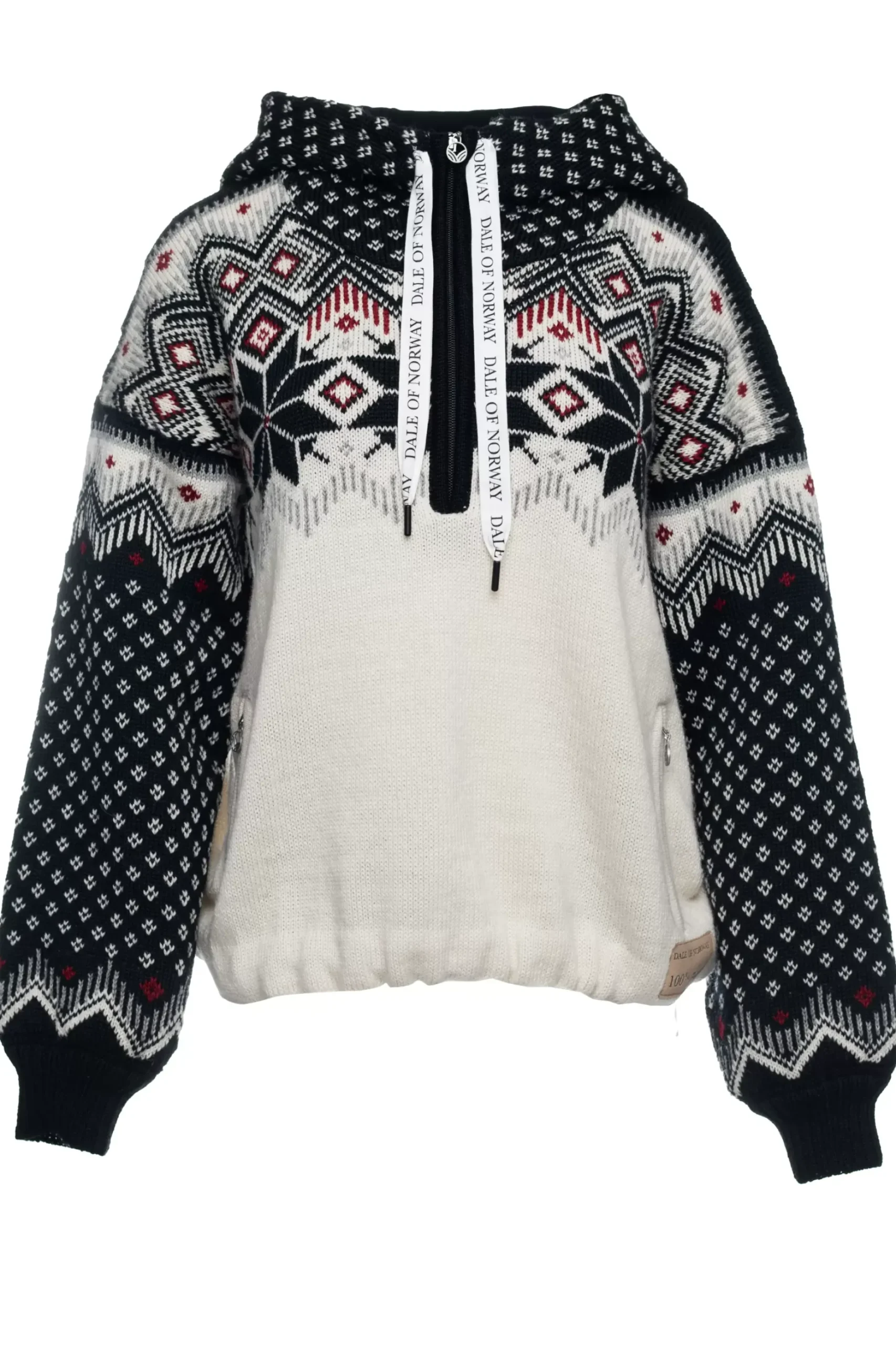 Hot Dale of Norway Vilja Weatherproof Hettegenser - Norsk Ull Offwhite